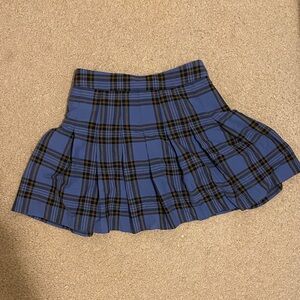 Sunday Best Blue and Black Plaid Skater Skirt